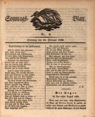 Sonntagsblatt Sonntag 28. Februar 1836