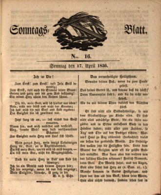 Sonntagsblatt Sonntag 17. April 1836