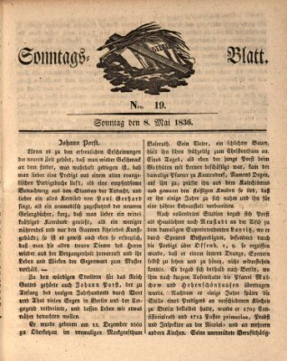 Sonntagsblatt Sonntag 8. Mai 1836