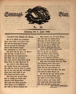 Sonntagsblatt Sonntag 5. Juni 1836