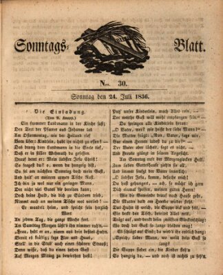 Sonntagsblatt Sonntag 24. Juli 1836