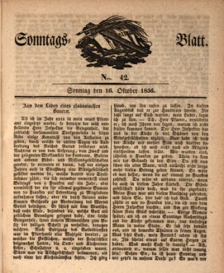 Sonntagsblatt Sonntag 16. Oktober 1836