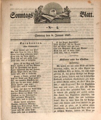 Sonntagsblatt Sonntag 8. Januar 1837