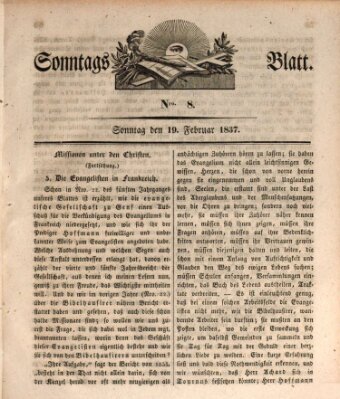 Sonntagsblatt Sonntag 19. Februar 1837