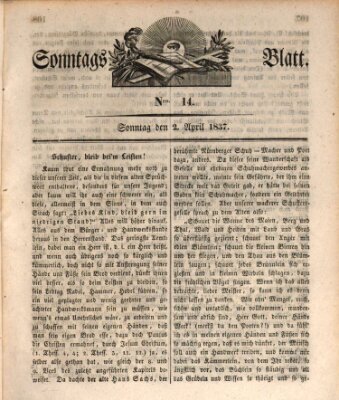 Sonntagsblatt Sonntag 2. April 1837