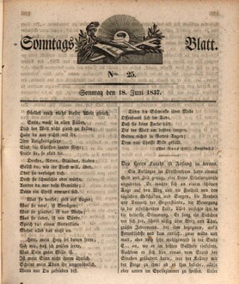 Sonntagsblatt Sonntag 18. Juni 1837