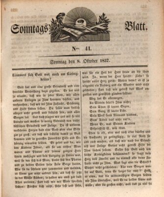 Sonntagsblatt Sonntag 8. Oktober 1837