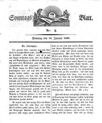 Sonntagsblatt Sonntag 14. Januar 1838