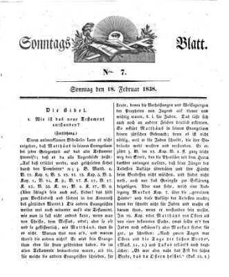 Sonntagsblatt Sonntag 18. Februar 1838