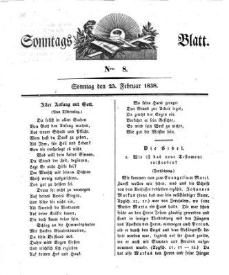 Sonntagsblatt Sonntag 25. Februar 1838