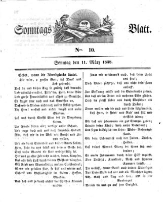 Sonntagsblatt Sonntag 11. März 1838