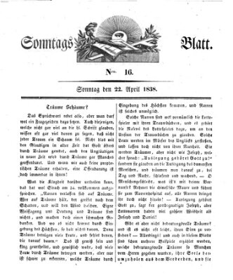 Sonntagsblatt Sonntag 22. April 1838