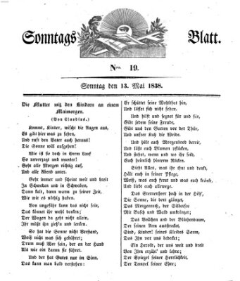 Sonntagsblatt Sonntag 13. Mai 1838