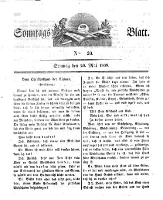 Sonntagsblatt Sonntag 20. Mai 1838