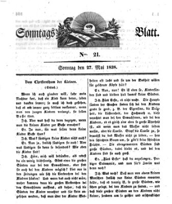 Sonntagsblatt Sonntag 27. Mai 1838