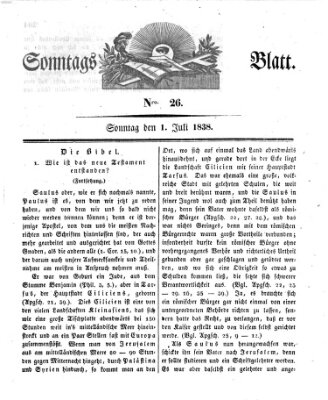 Sonntagsblatt Sonntag 1. Juli 1838