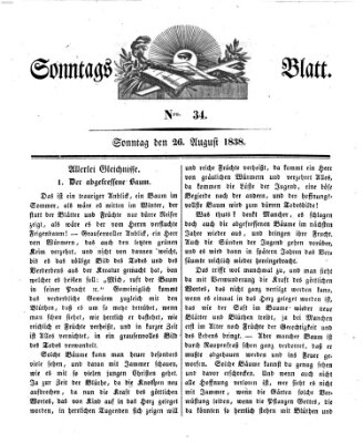 Sonntagsblatt Sonntag 26. August 1838