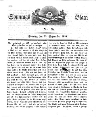 Sonntagsblatt Sonntag 23. September 1838