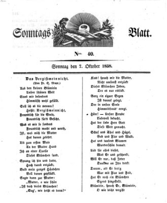 Sonntagsblatt Sonntag 7. Oktober 1838