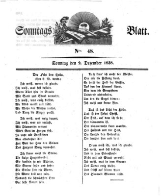 Sonntagsblatt Sonntag 2. Dezember 1838