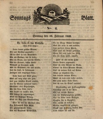 Sonntagsblatt Sonntag 10. Februar 1839