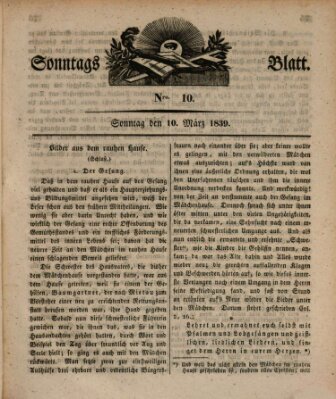 Sonntagsblatt Sonntag 10. März 1839