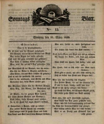 Sonntagsblatt Sonntag 31. März 1839