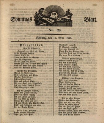 Sonntagsblatt Sonntag 19. Mai 1839