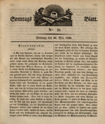 Sonntagsblatt Sonntag 26. Mai 1839