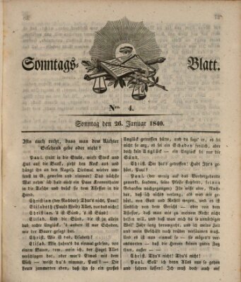 Sonntagsblatt Sonntag 26. Januar 1840