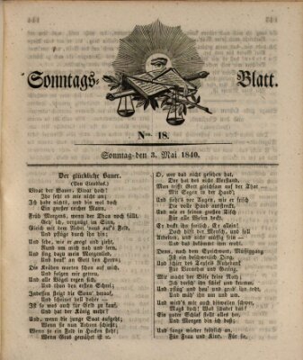 Sonntagsblatt Sonntag 3. Mai 1840