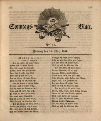 Sonntagsblatt Sonntag 28. März 1841