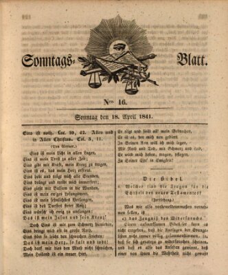 Sonntagsblatt Sonntag 18. April 1841