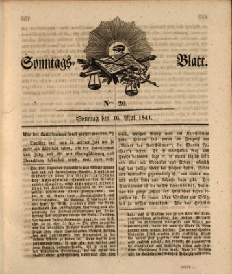 Sonntagsblatt Sonntag 16. Mai 1841