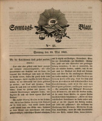 Sonntagsblatt Sonntag 23. Mai 1841