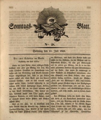 Sonntagsblatt Sonntag 11. Juli 1841