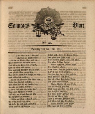 Sonntagsblatt Sonntag 25. Juli 1841