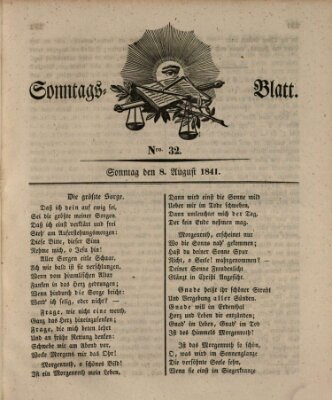 Sonntagsblatt Sonntag 8. August 1841