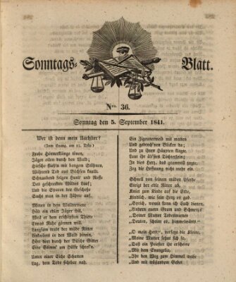 Sonntagsblatt Sonntag 5. September 1841