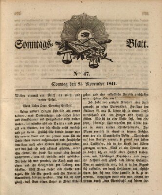 Sonntagsblatt Sonntag 21. November 1841