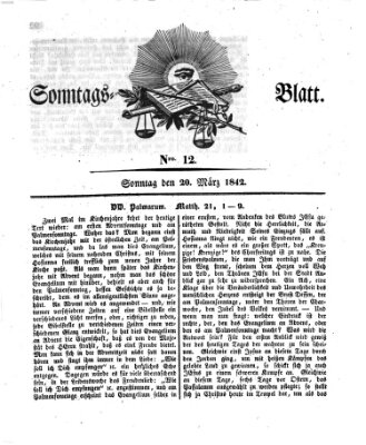 Sonntagsblatt Sonntag 20. März 1842