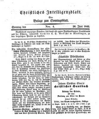 Sonntagsblatt Sonntag 26. Juni 1842