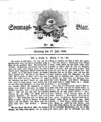 Sonntagsblatt Sonntag 17. Juli 1842