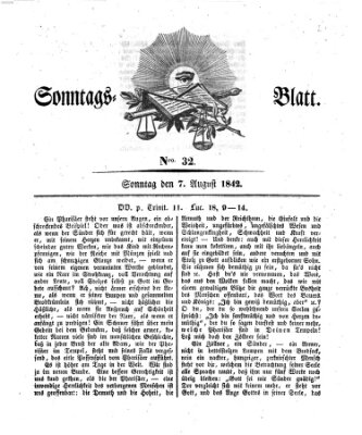 Sonntagsblatt Sonntag 7. August 1842