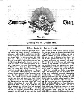 Sonntagsblatt Sonntag 16. Oktober 1842