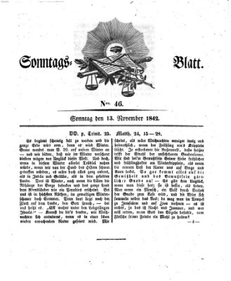 Sonntagsblatt Sonntag 13. November 1842