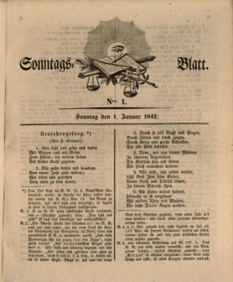 Sonntagsblatt Sonntag 1. Januar 1843