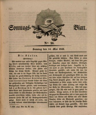 Sonntagsblatt Sonntag 14. Mai 1843