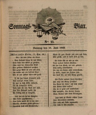 Sonntagsblatt Sonntag 18. Juni 1843