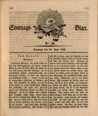 Sonntagsblatt Sonntag 25. Juni 1843